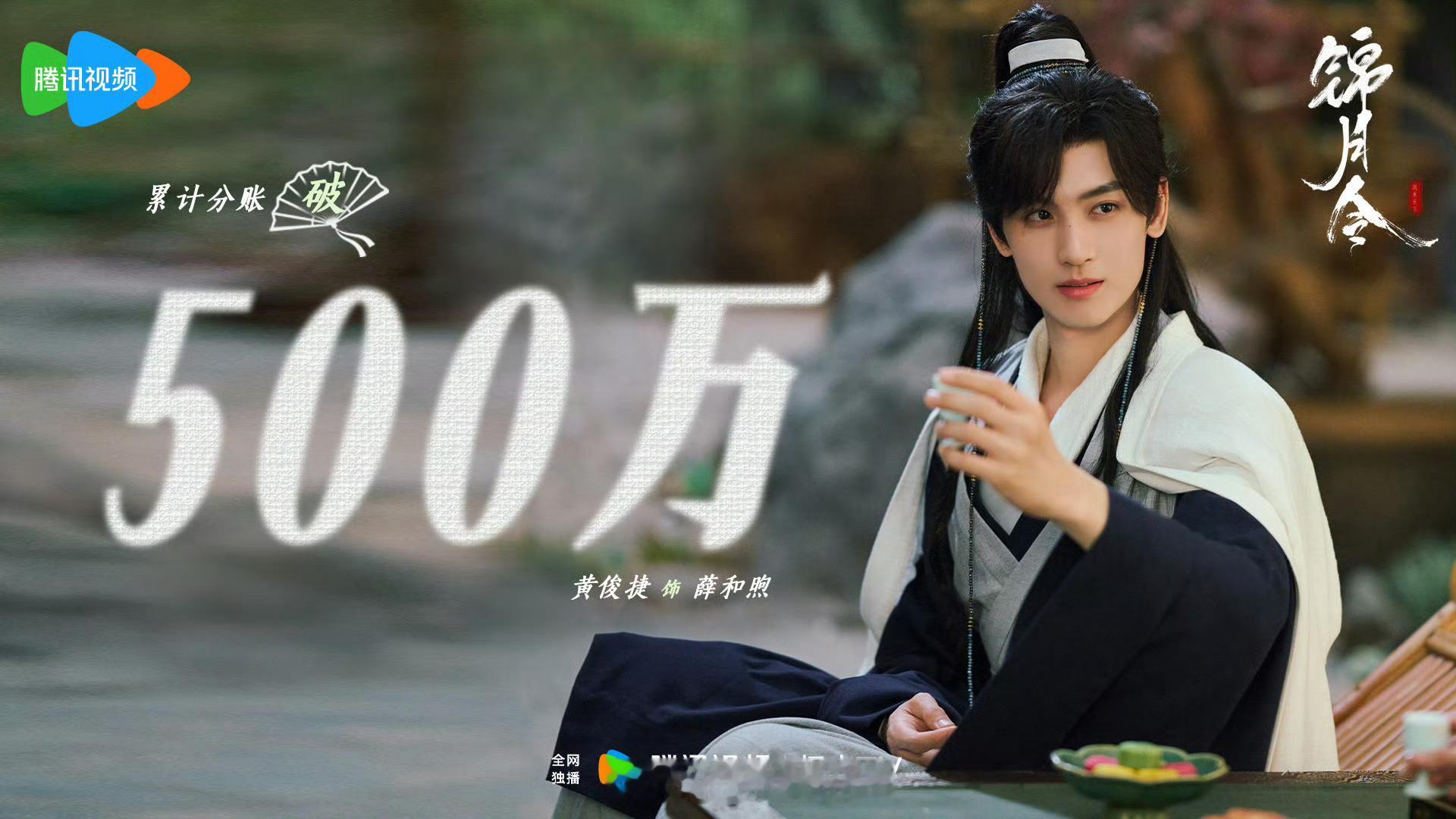 锦月令累计分账破500万了，黄俊捷播剧有实力的啊。 ​​​