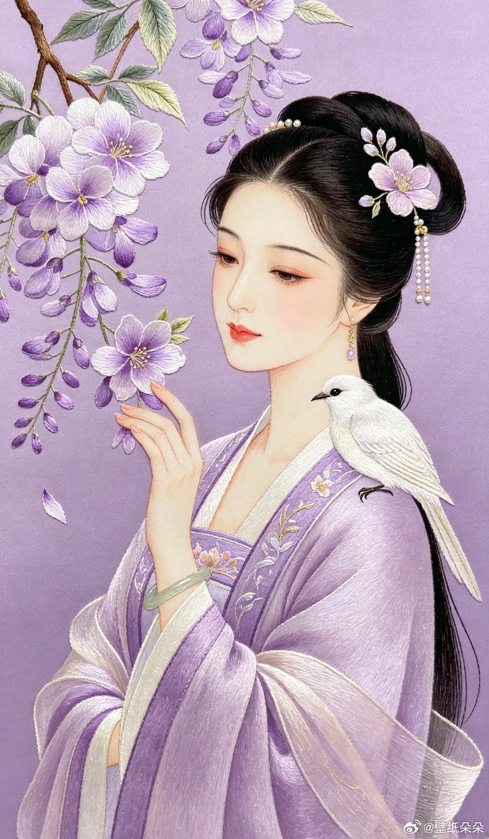 繁花似锦高雅紫色系唯美意境壁纸 