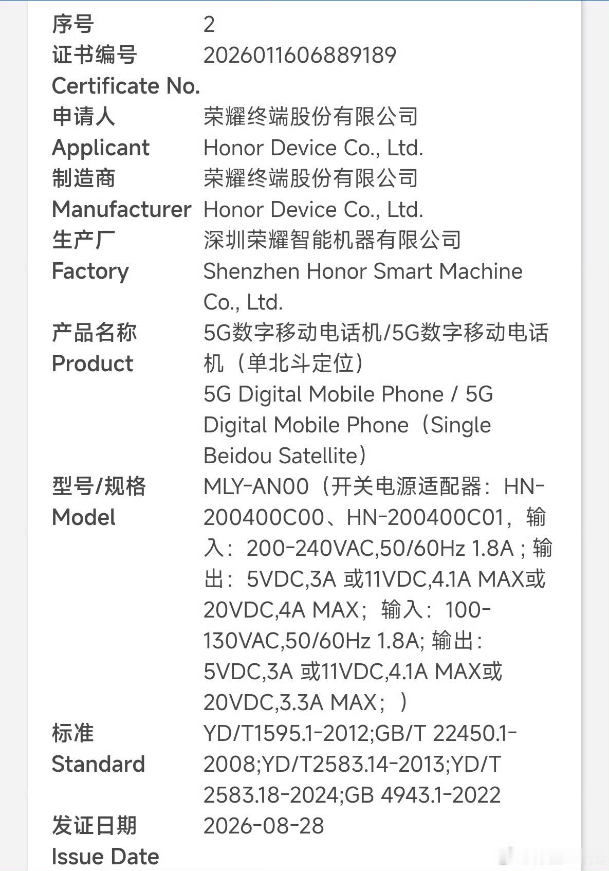 荣耀Magic9系列三款机型完成3C认证，新品信息进一步曝光近日，荣耀Magic