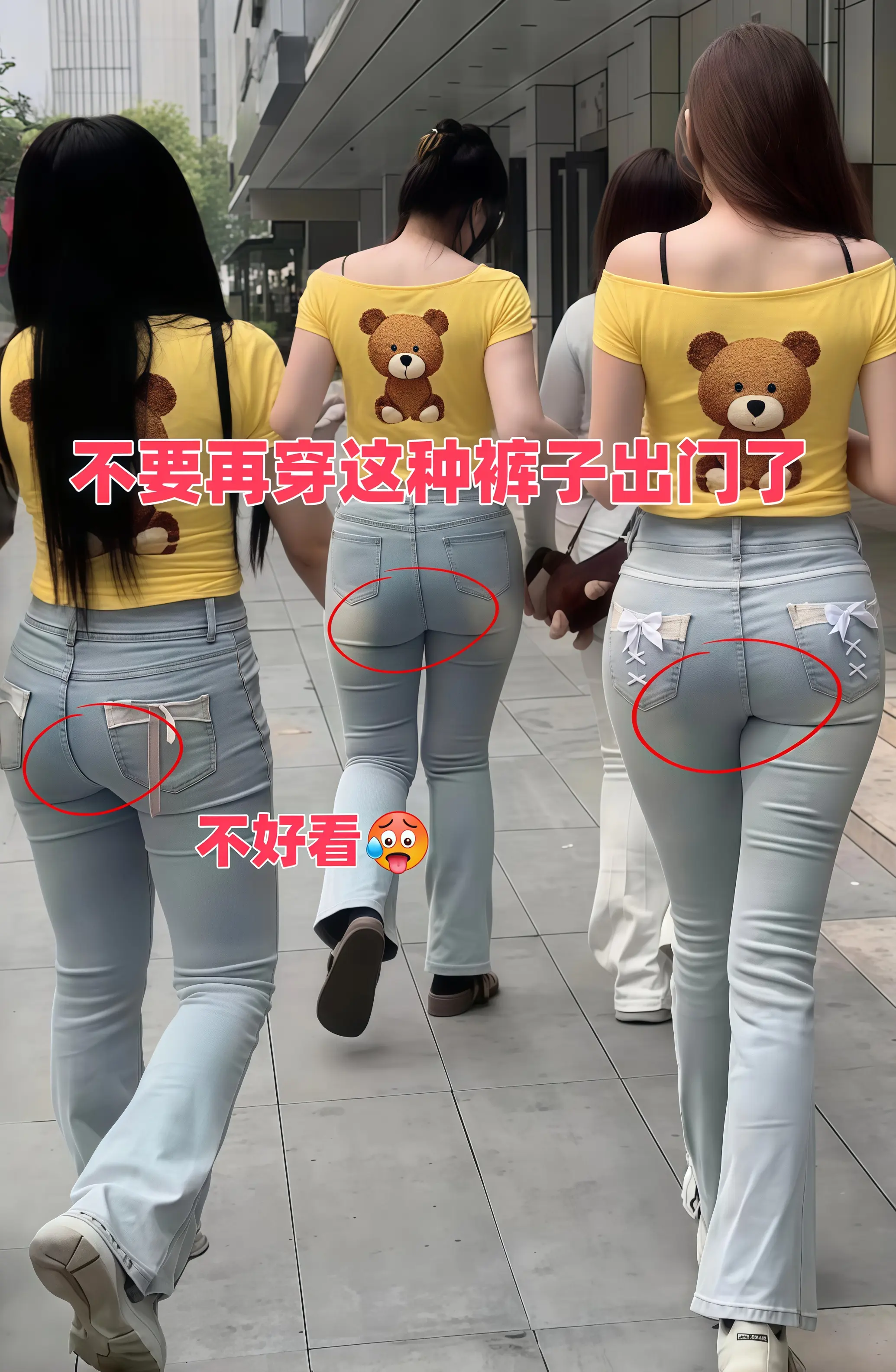 姐妹们，白色蕾丝拼接破洞裤一出场就惊艳了！阔腿直筒裤型遮肚子遮胯宽，让...