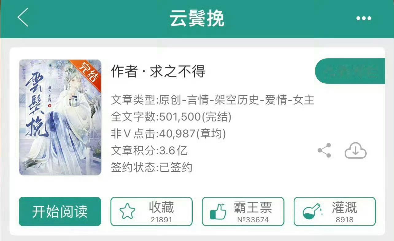 小说推荐：《云鬓挽》 作者:求之不得简评：温柔聪慧庶女vs温柔深情帝王，双向奔赴