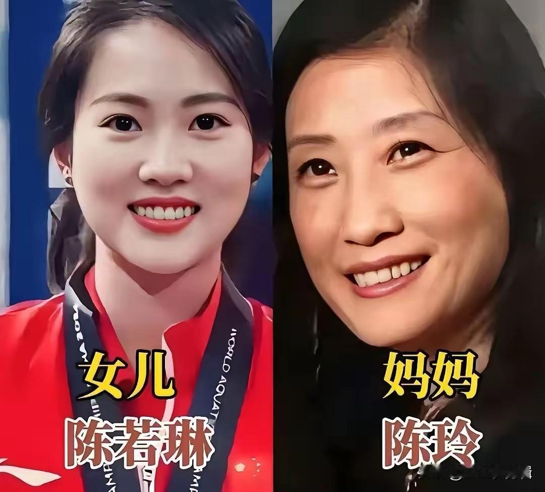 跳水女奥运冠军和妈妈同框！金牌背后，是妈妈默默的守护。这些同框画面格外动人，一边