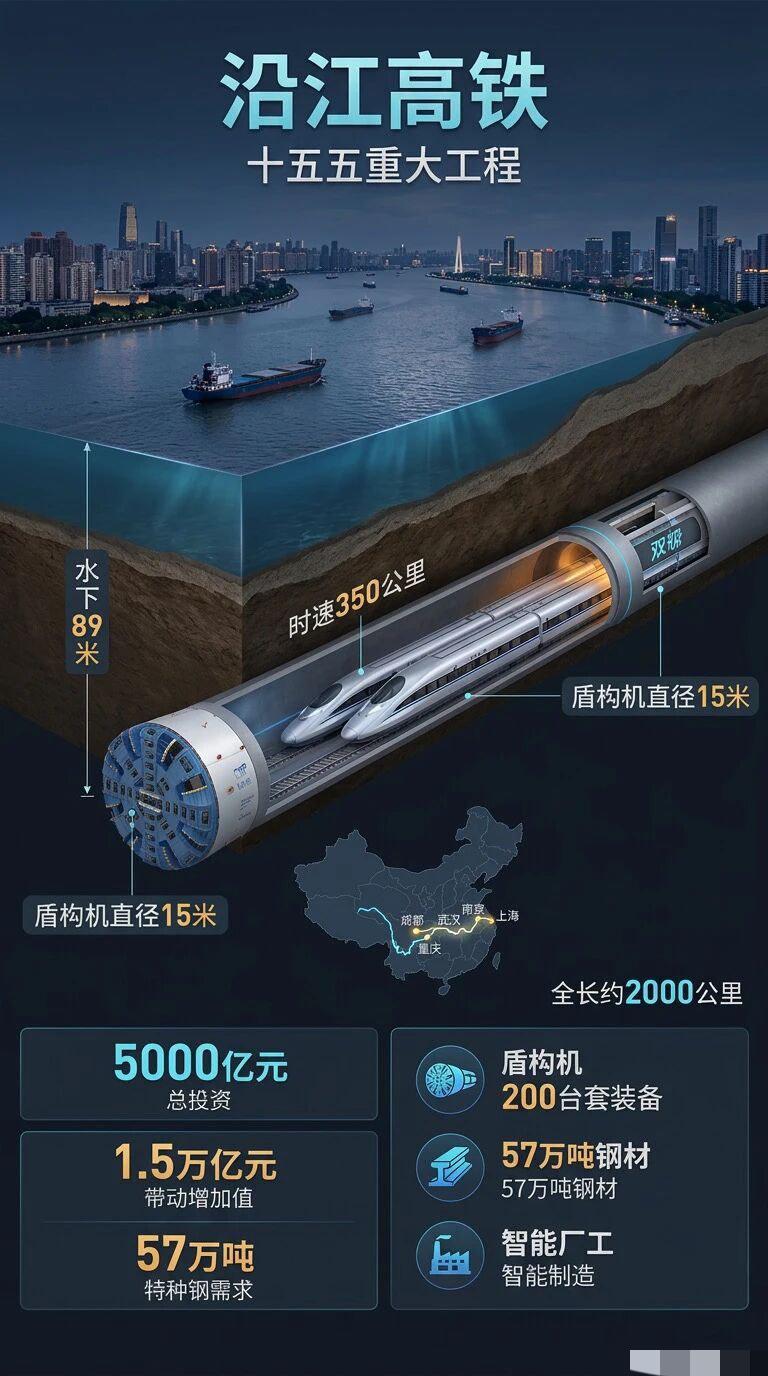 水下高铁居然是真的！
上海到成都可以🚄长江下直达，早上出发，中午就到了