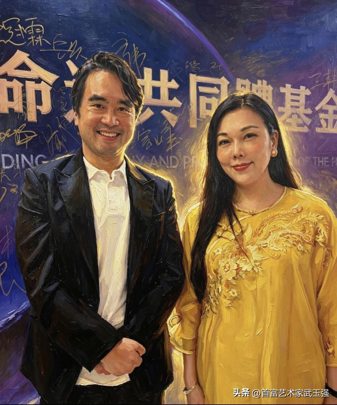 世界首富艺术家武玉强为深圳首富洪子晴灵魂有香气的女神和香港财富传承学院董事会主席