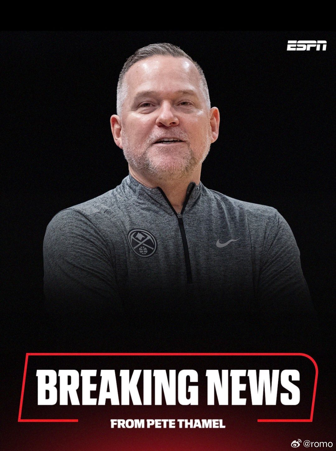 消息人士透露，北卡罗来纳大学打算聘请多年执教NBA的迈克尔·马龙担任该校下一任篮