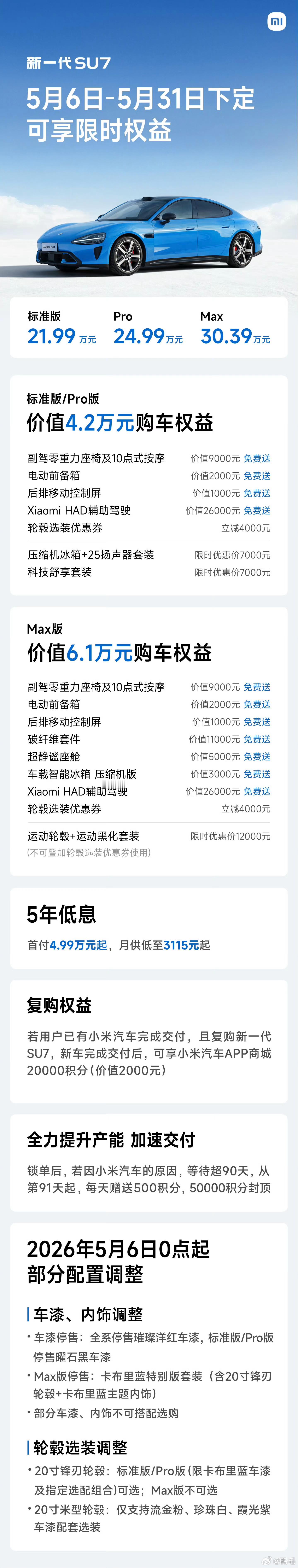 新一代SU7锁单超80000台小米新一代SU7这数据真的离谱~上市48天锁单超8