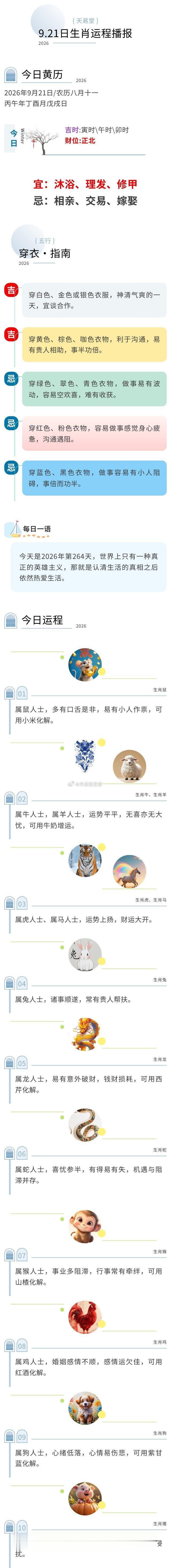 2026年9月21日生肖运程播报运程 ​​​