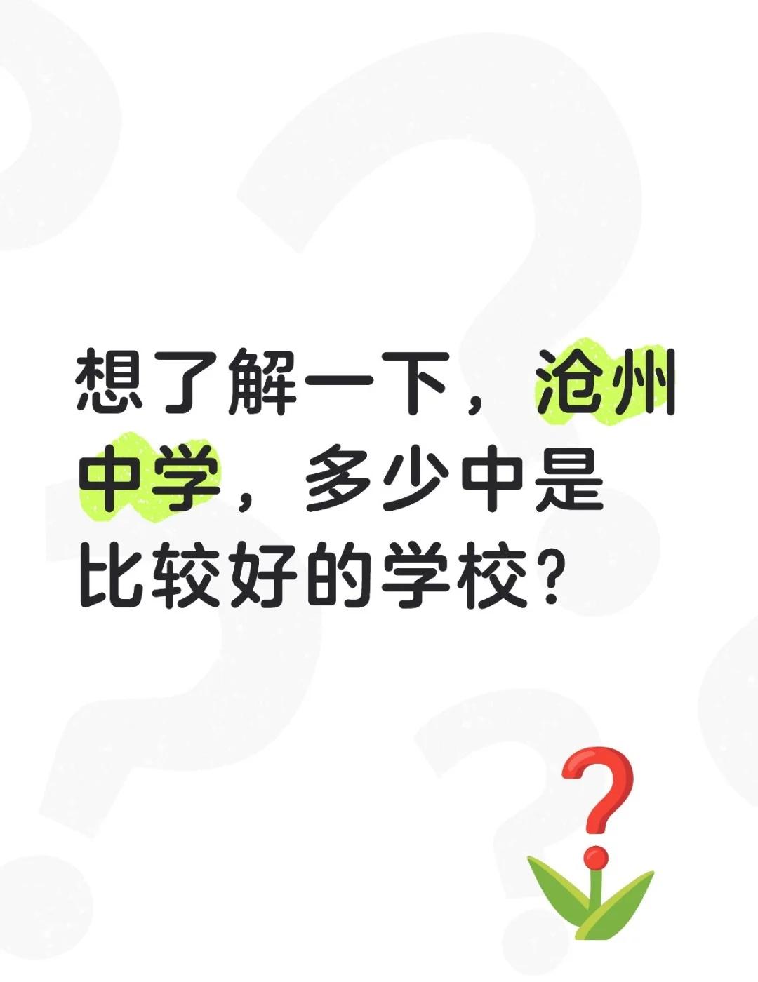想了解一下，沧州中学，多少中是比较好的学校？想买好学校周围的房子，方便孩子上学。
