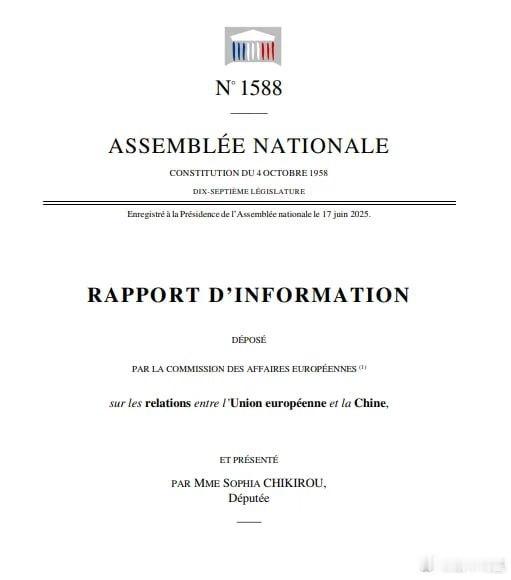 法国国民议会的欧洲事务委员会发布了一份长达153页的报告，呼吁对欧洲进行彻底的战