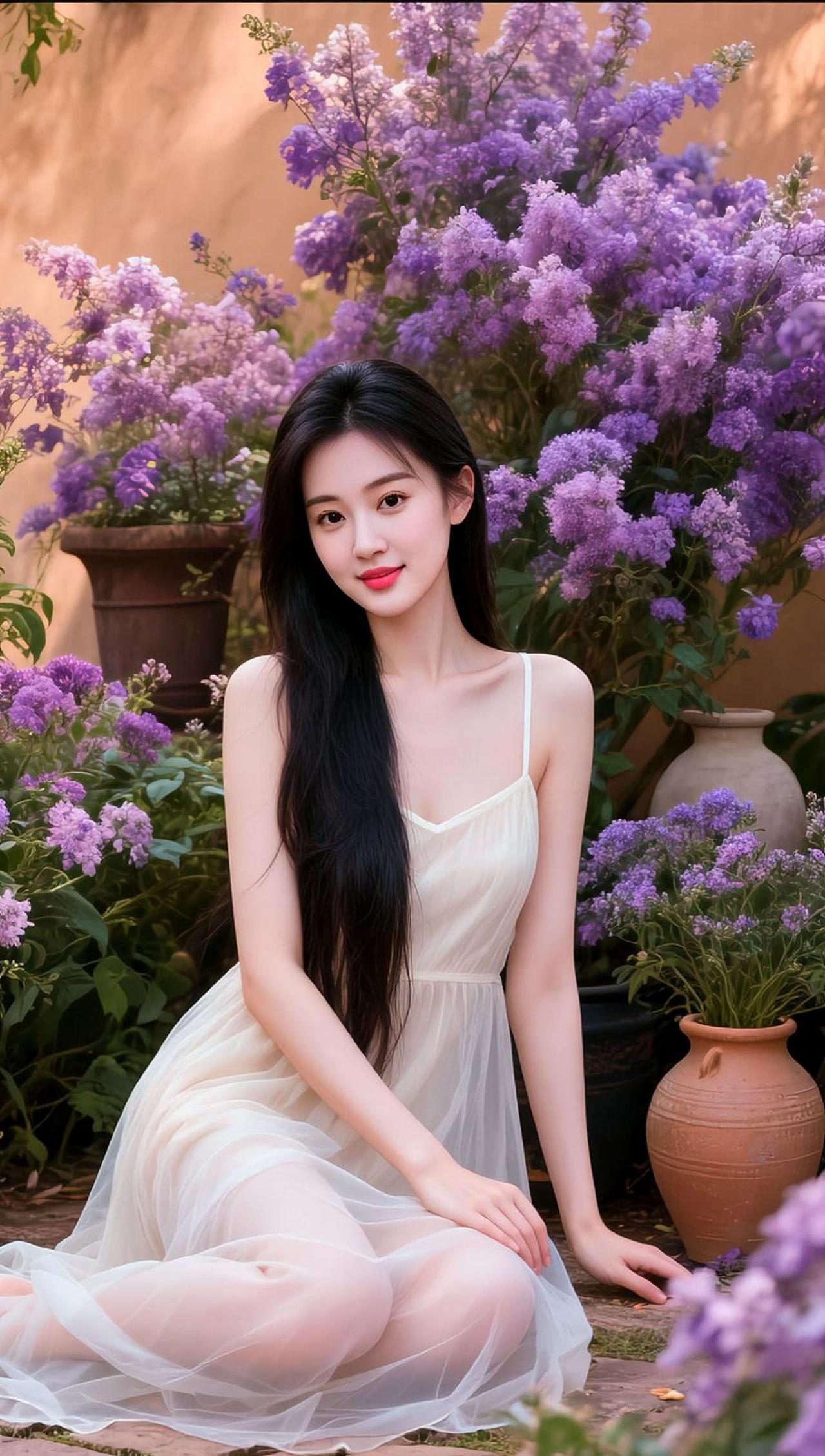 AI花漾柔美照 抖音ai创作 少女写真 清纯甜美