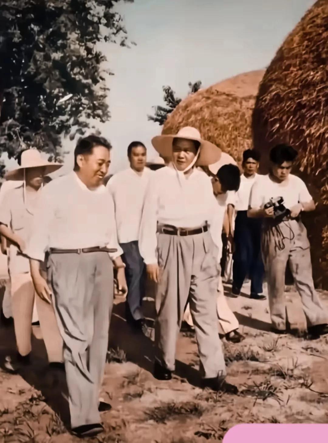 珍藏版历史照片
这是一张1958年，毛主席来到河南省许昌市襄城县产烟区视察调研时