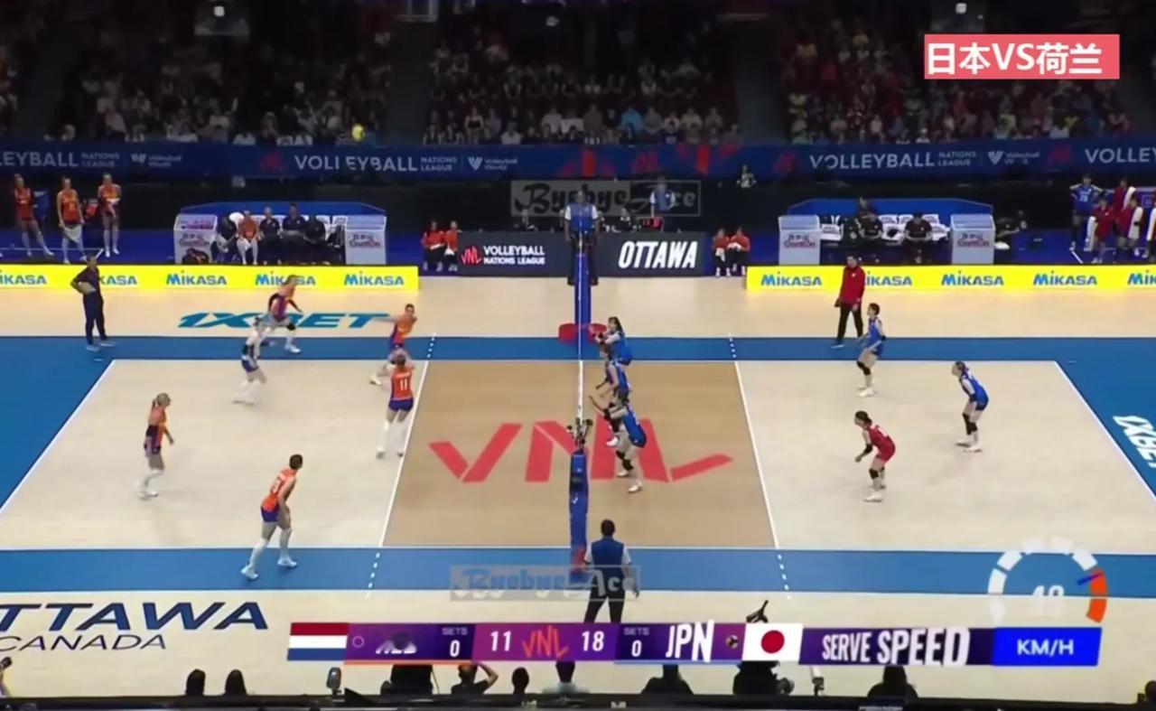女排国家联赛渥太华站，
日本女排3-0荷兰，
全新的日本女排，
毫无波澜的拿下了