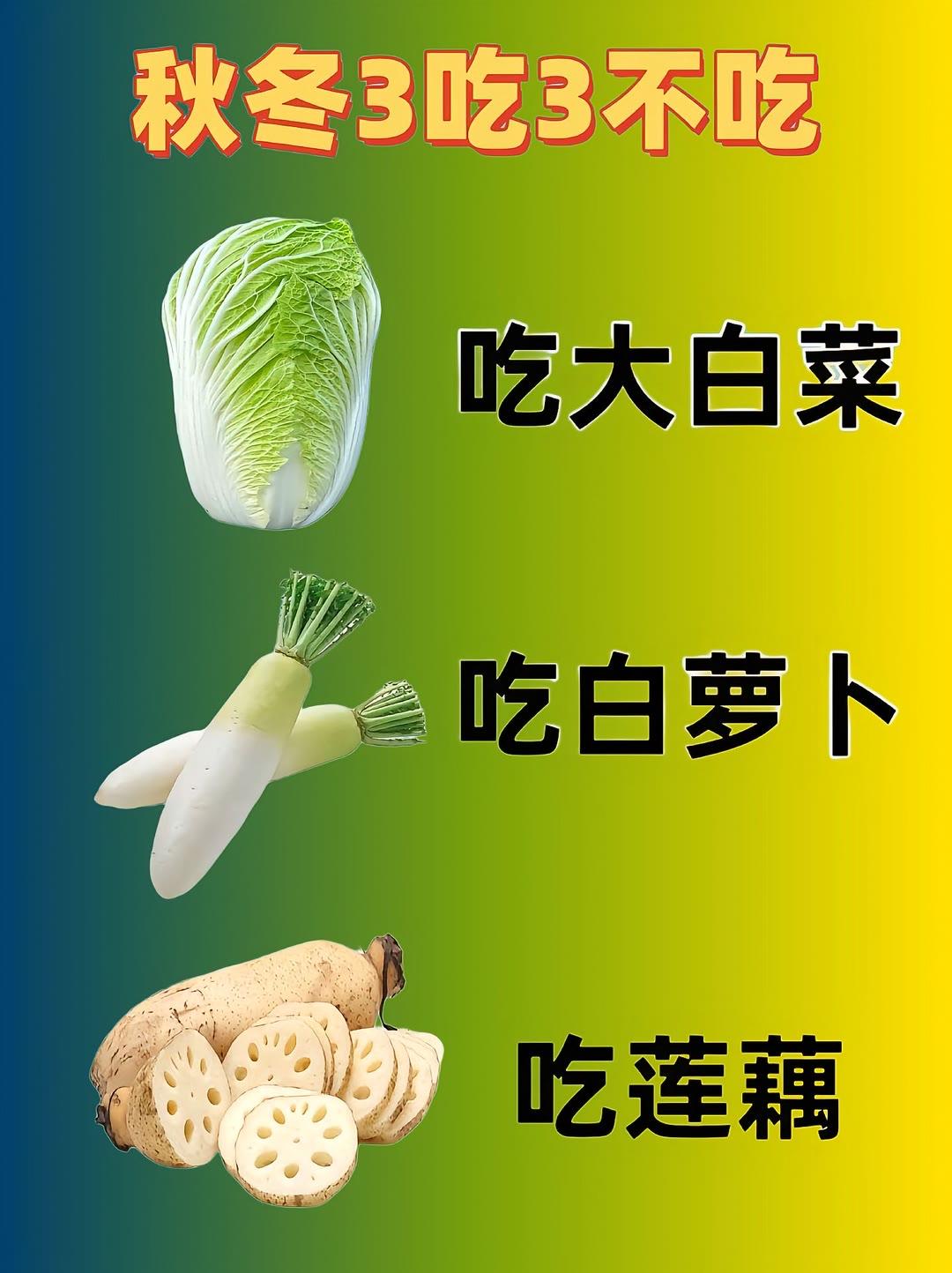 大家可以知道的秋冬季3吃3不吃，分享给大家 ＃秋冬饮食小常识 冬天多吃什么对身好