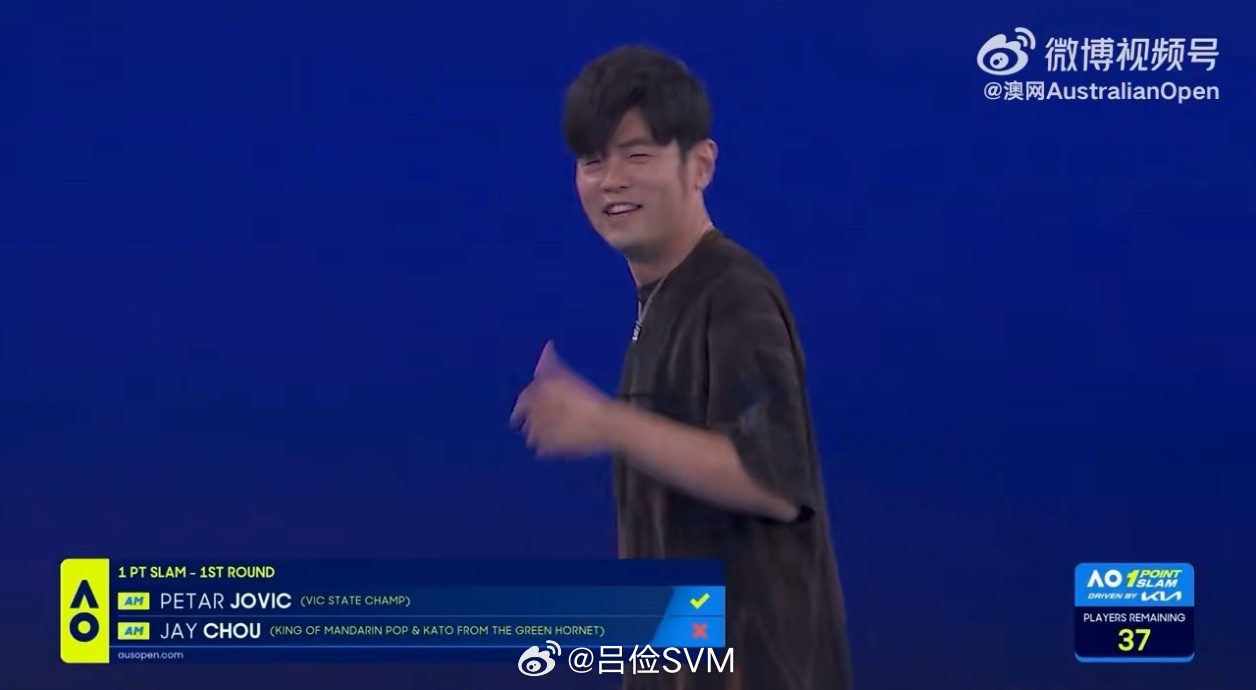 周杰伦澳网不敌约维奇还真是他，以为看错了
