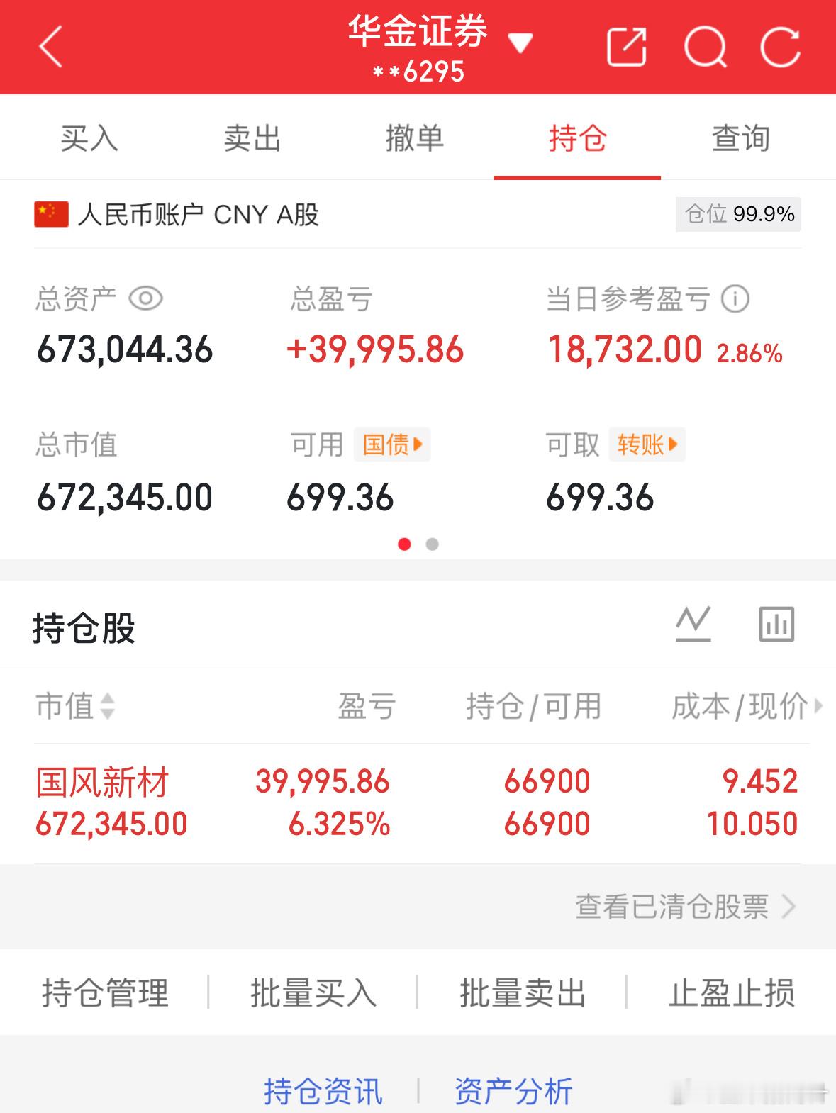 12.12记录炒股第53天（初始50万）总资产：673044当日参考盈亏：+18