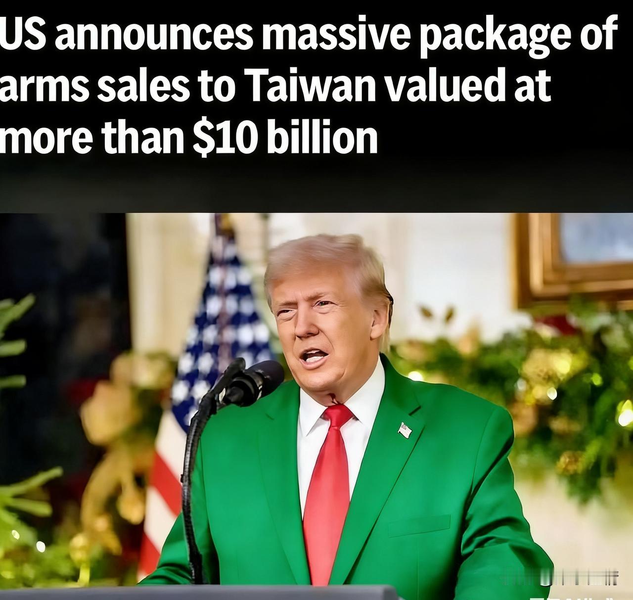 特朗普彻底呆住了，
刚刚宣布向台出售价值超过100亿美元的大规模武器装备，中国就