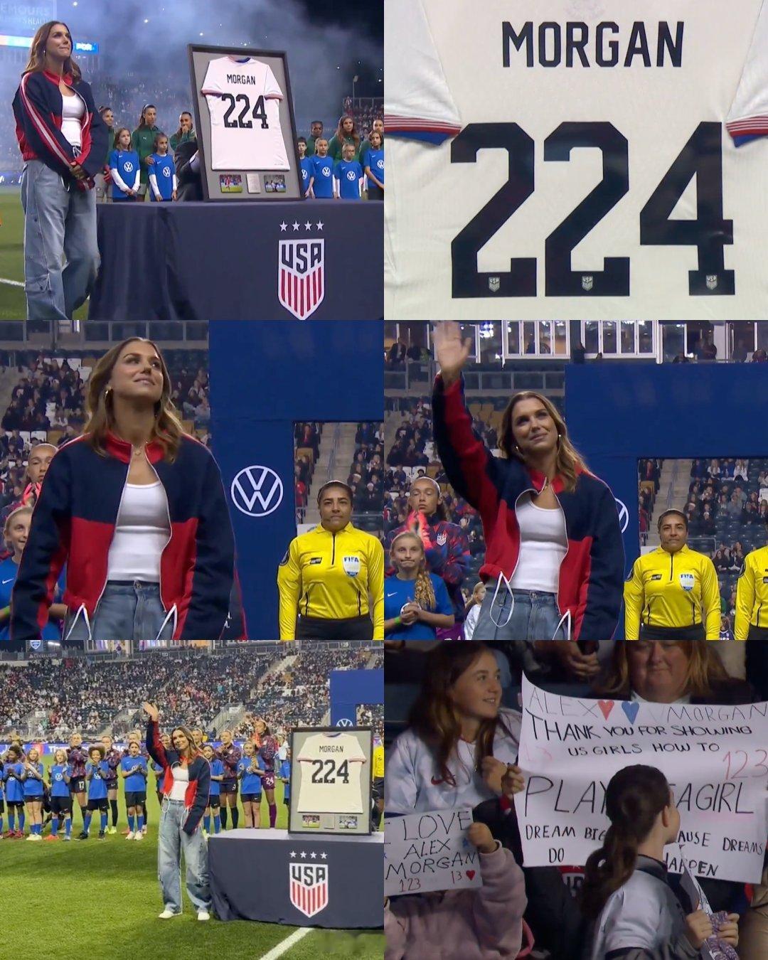 👧⚽美国女足亚历克斯·摩根🏆在🇺🇸美国和葡萄牙女足国际友谊赛前，这位女足