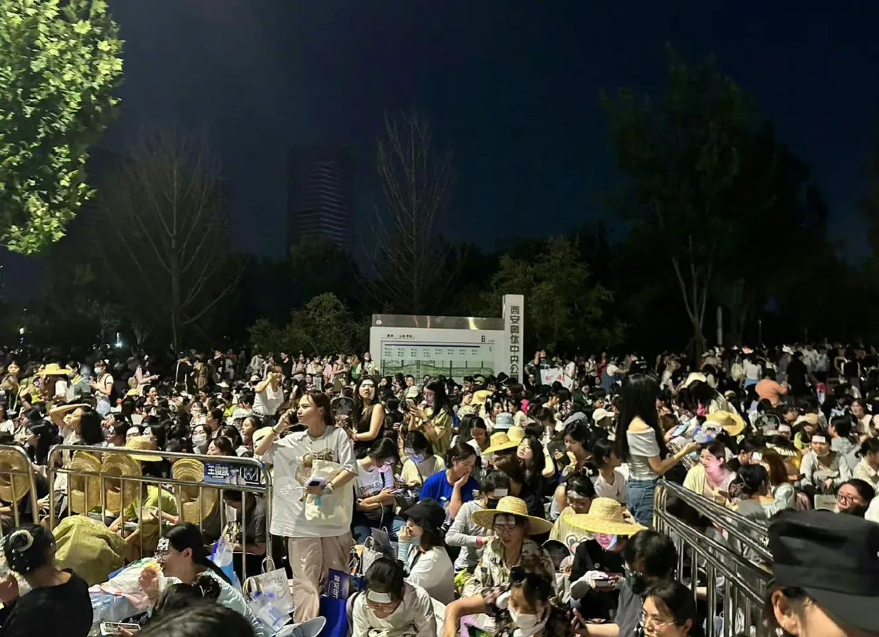 这应该是今年最轰动的演唱会！
看看TFBOY粉丝的疯狂劲儿就知道了，
不分白夜黑