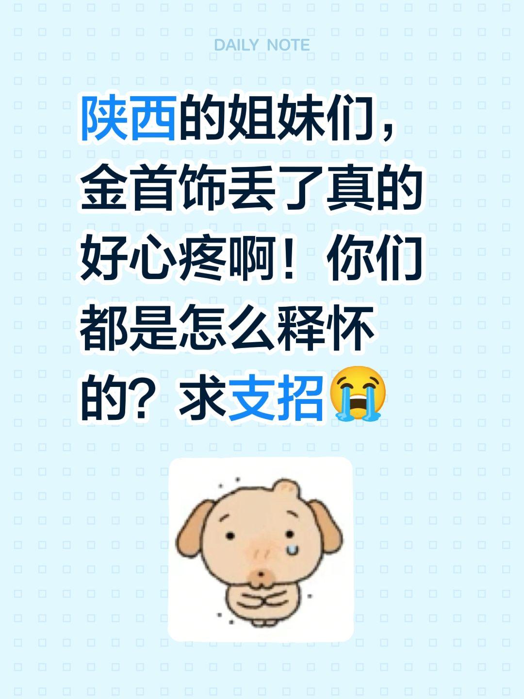 陕西的姐妹们，金首饰丢了真的好心疼啊！你们都是怎么释怀的？求支招😭