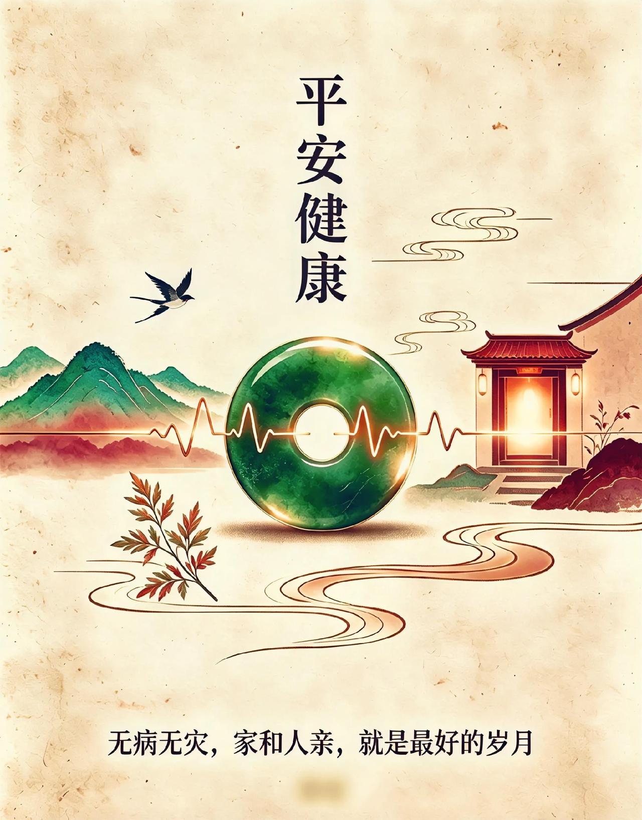 平安是福，健康无价；
无病无灾，家和人亲。
 
晨起有粥可温，日落有人可等；
闲