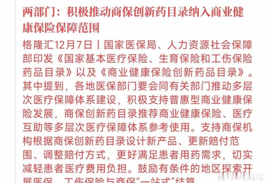 周末医药板块迎来重大利好，明天医药板块基本稳了2025年新版医保目录新增的114