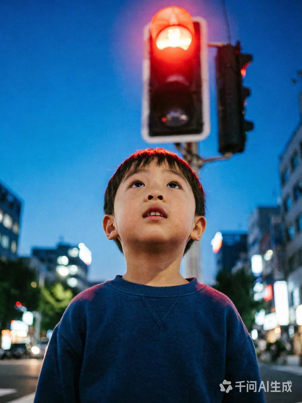 今天傍晚，在车水马龙的十字路口，我无意间被一个小小的画面深深打动。 

一位年轻