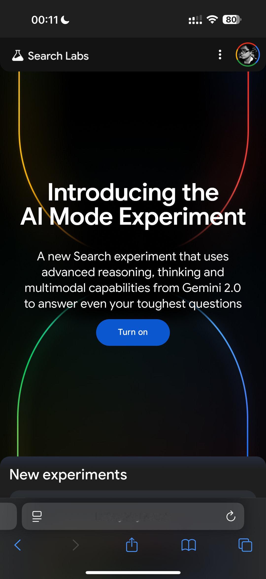 Google 上线全新搜索模式：AI Mode。试了一下，给大家截了几个图。 ​