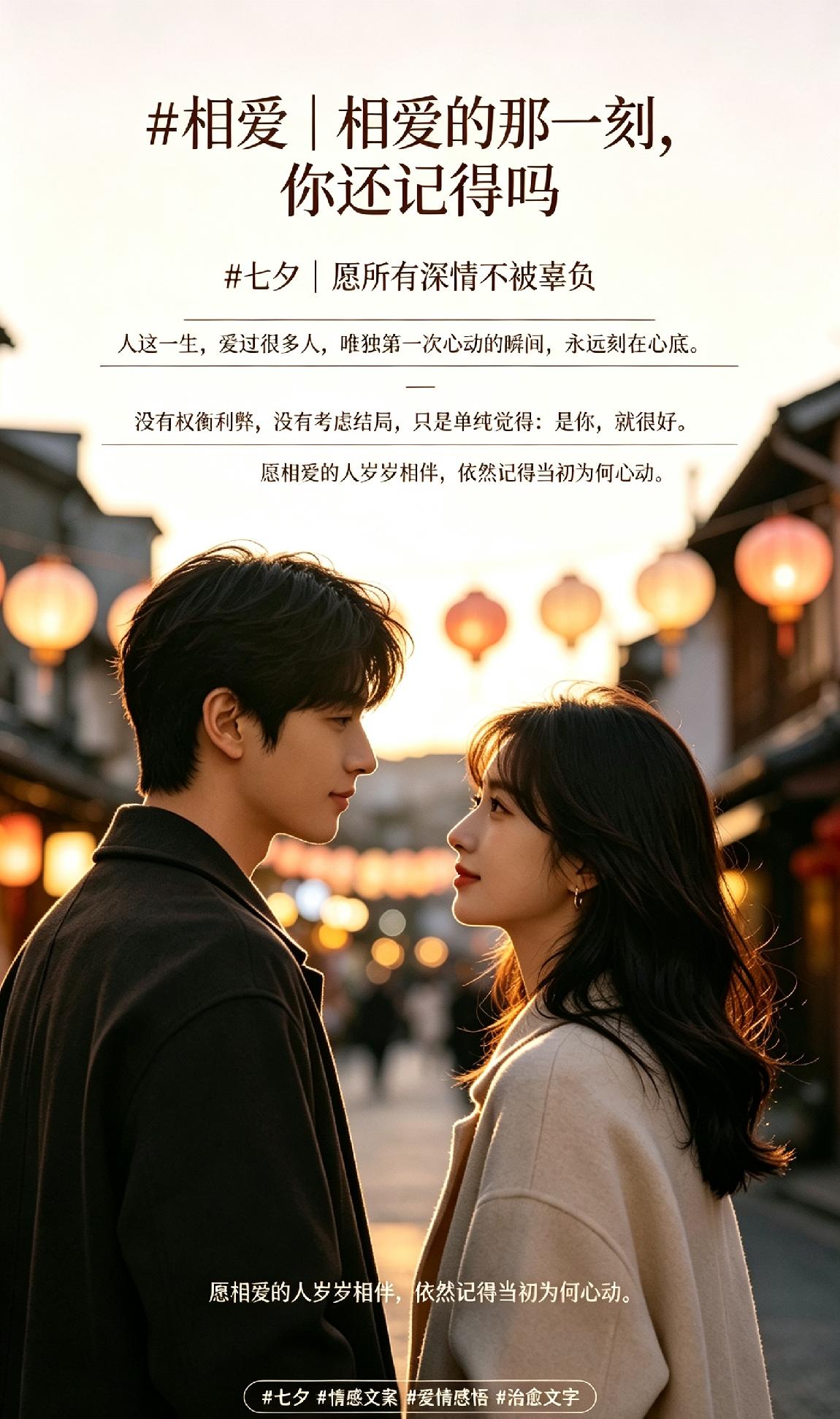 “七夕这一天，不只说我爱你，也说说当初为什么心动。”
 
人这一生，爱过很多人，
