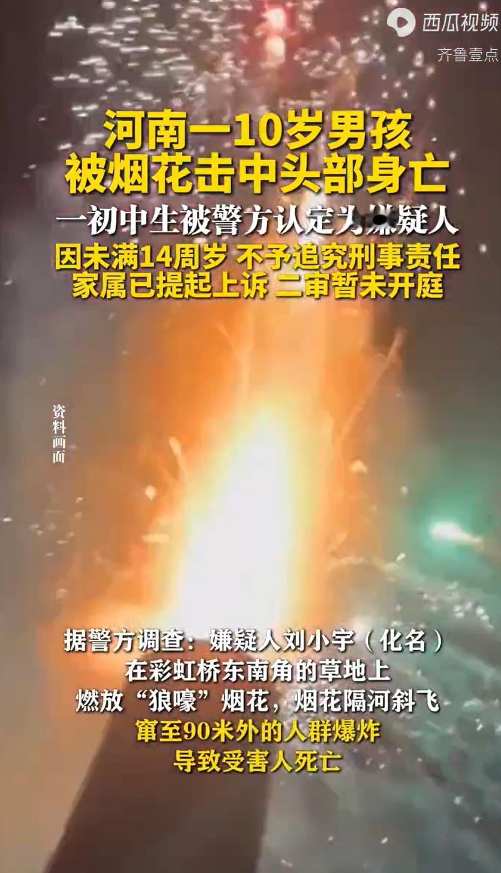 河南尉氏，一10小孩正和家人逛街，与此同时，在九十米外的河对岸，一未满十四岁的男
