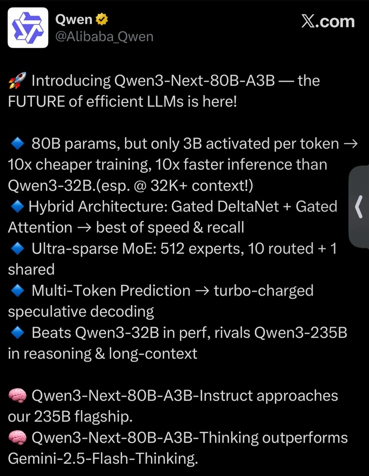 🚀介绍Qwen3-Next-80B-A3B——高效法学硕士的未来就在这里！
