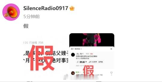 汪苏泷方否认孩子传闻汪苏泷方回应网传汪苏泷 孩子方在相关贴文上打上大大的“假”字