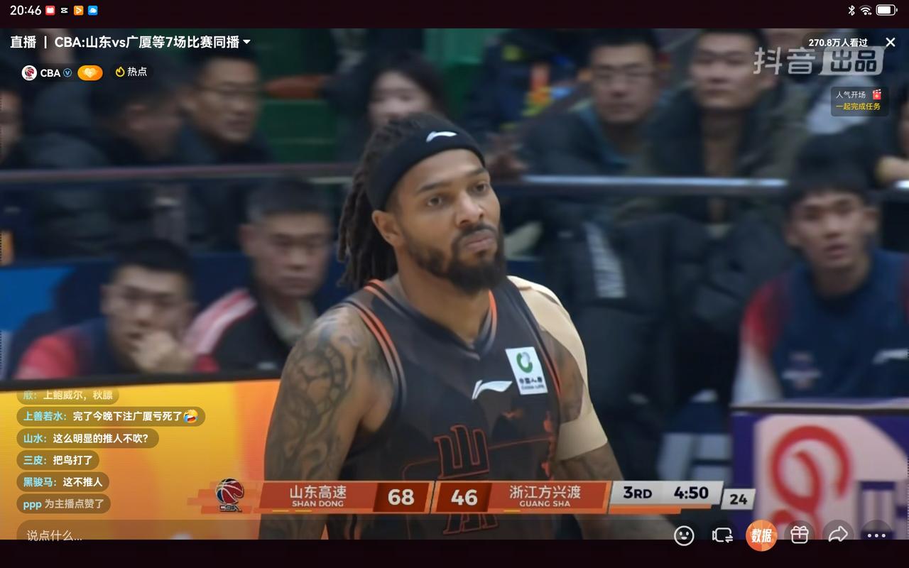 CBA第24轮，小外援前五名排行榜！

第一名：珀赛尔，山东高速
评价指数=37