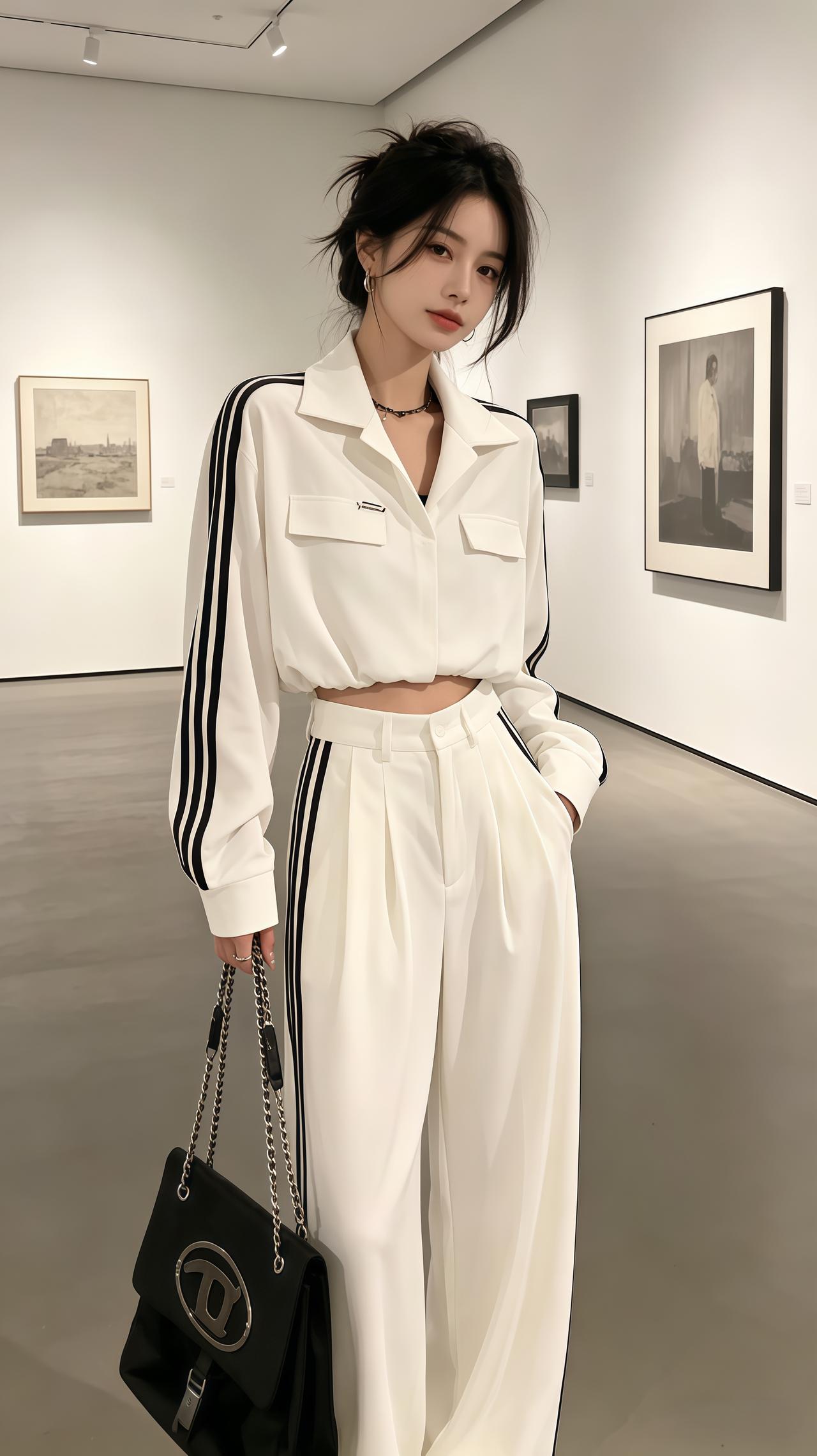 高级感休闲运动套装 少女感运动套装 休闲穿搭 穿搭 ootd穿搭