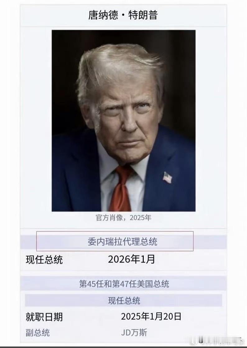特朗普自称委内瑞拉代总统 霸权闹剧里藏着坚守正义的成长课
 
美东时间1月11日
