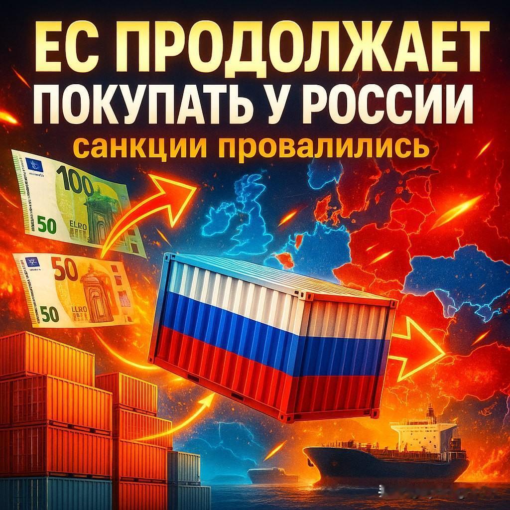 🇪🇺🇷🇺 尽管制裁停滞，欧盟仍在继续购买价值数十亿美元的俄罗斯商品。
