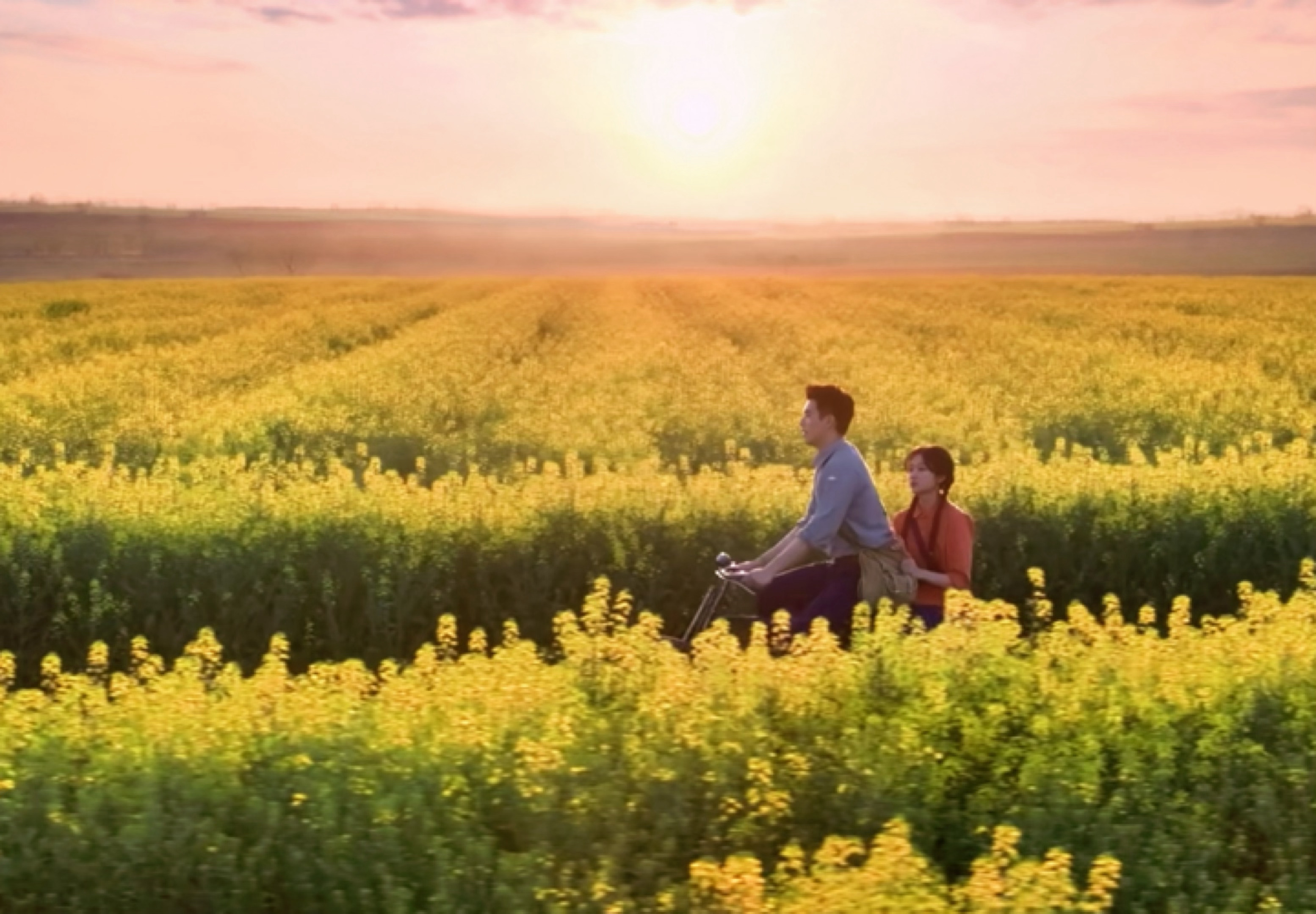 油菜花田这里拍的好梦幻吧….我们小两口要把日子过的越来越好喽🥺纯真年代的爱情