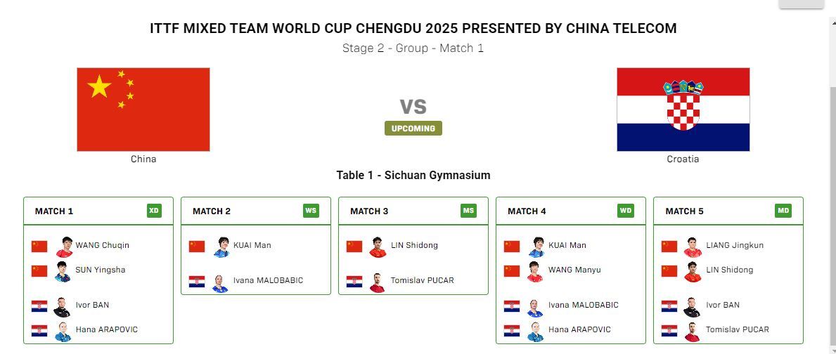 第二阶段第一轮中国 vs 智利 双方对阵话说徐瑛彬要成为那个没有上过场的世界冠军