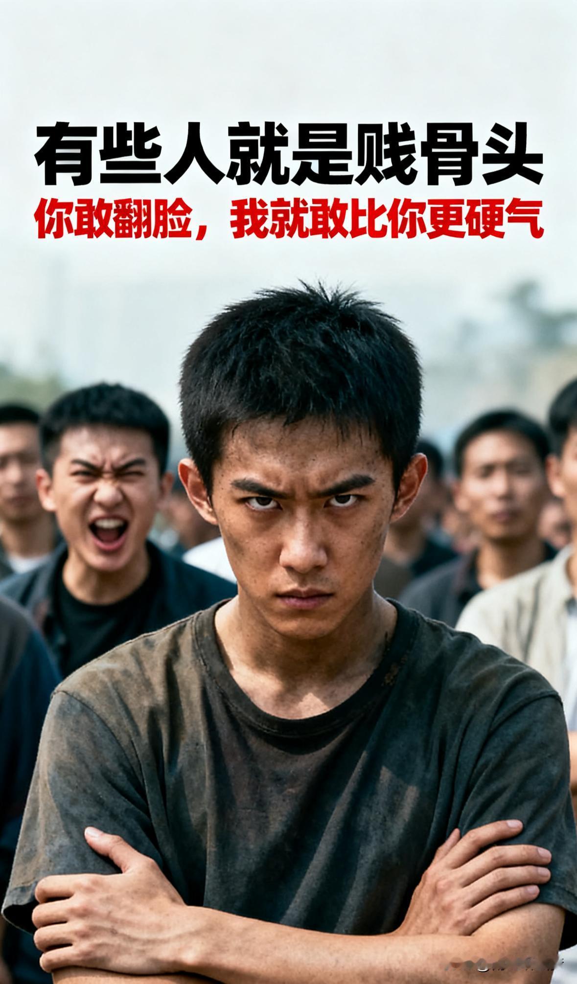 有些人就是贱骨头
用着你的时候赔笑脸
转头就翻脸不认人
真当谁好欺负？
我对人好