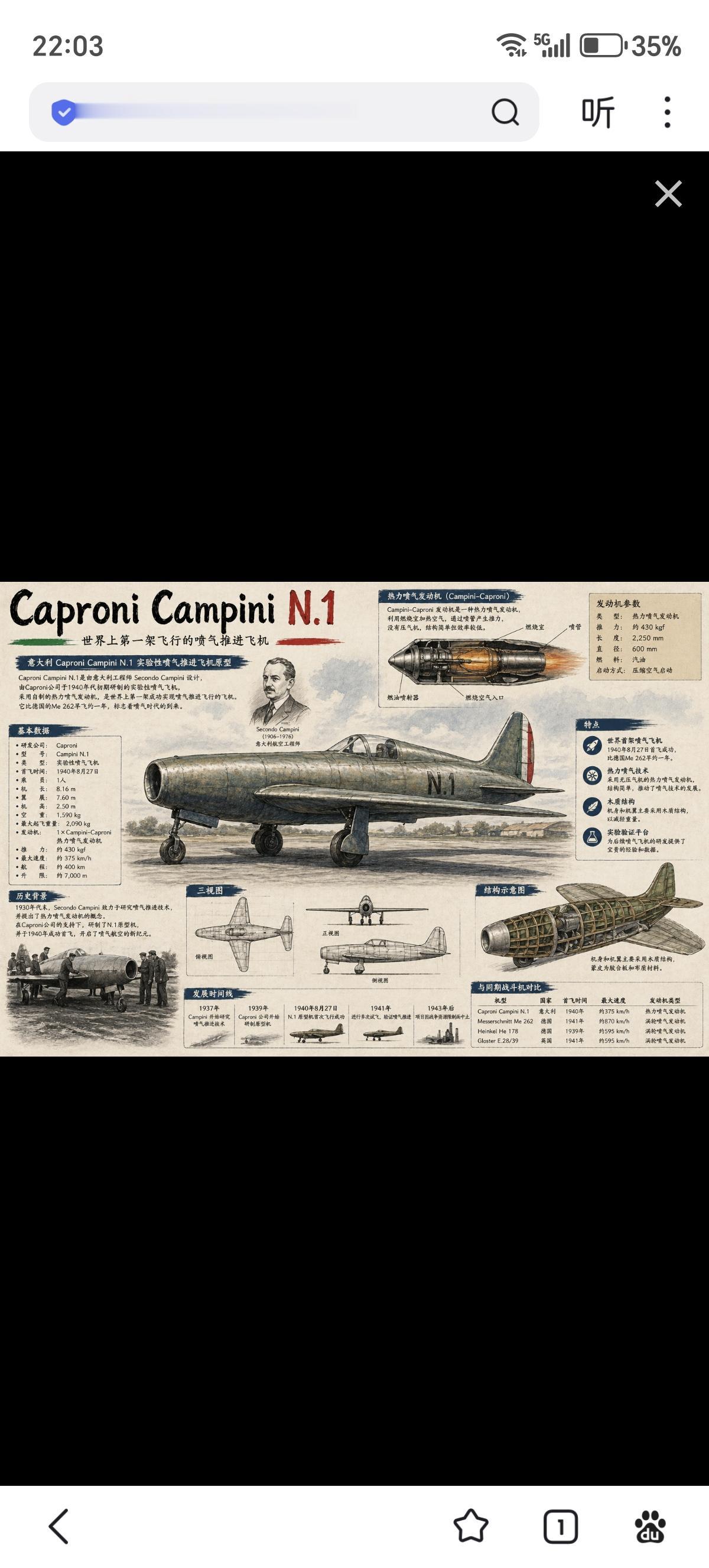 Caproni Campini N.1（也称C.C.2） 是意大利在第二次世界大