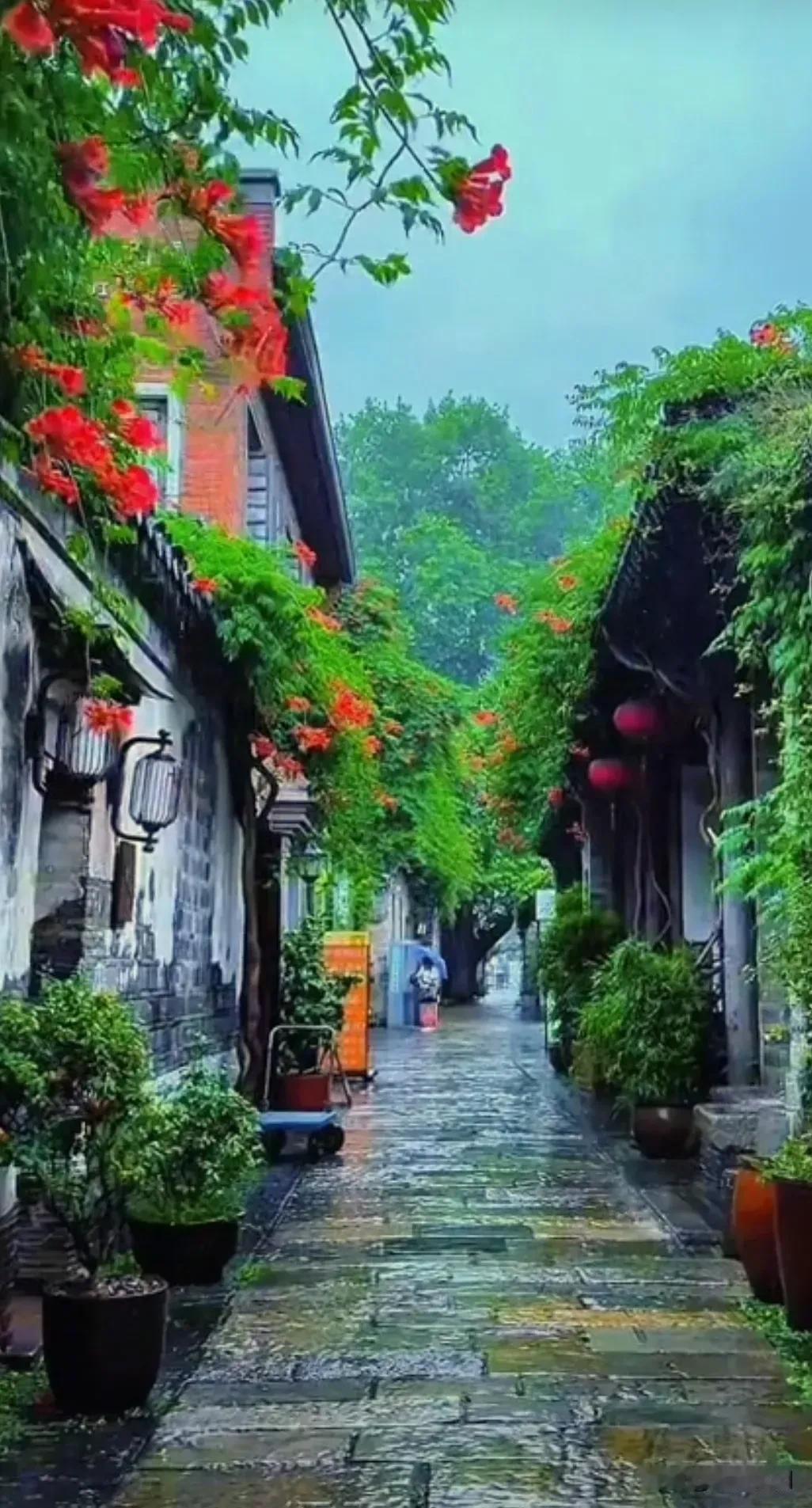 《西江月·渡风雨悟本心》

骤雨横摧尘路，
何须一把遮伞。
胸中浩气自能拦，
何