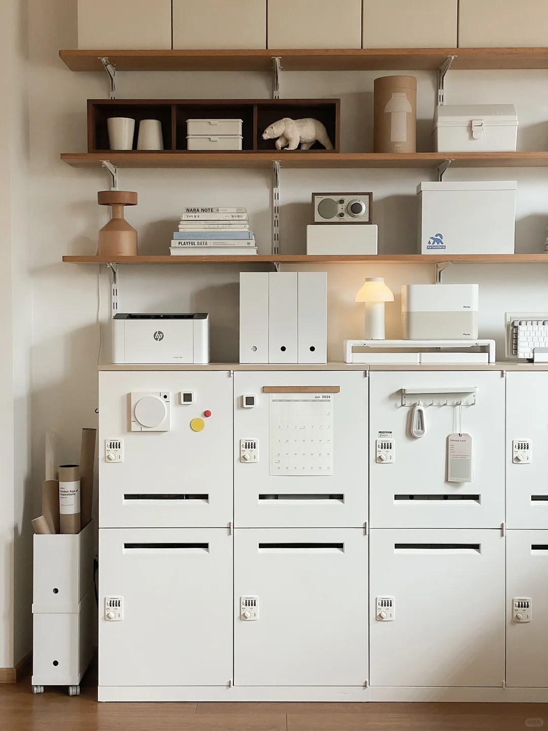 我的大白铁皮柜❗️是书房里的颜值担当～