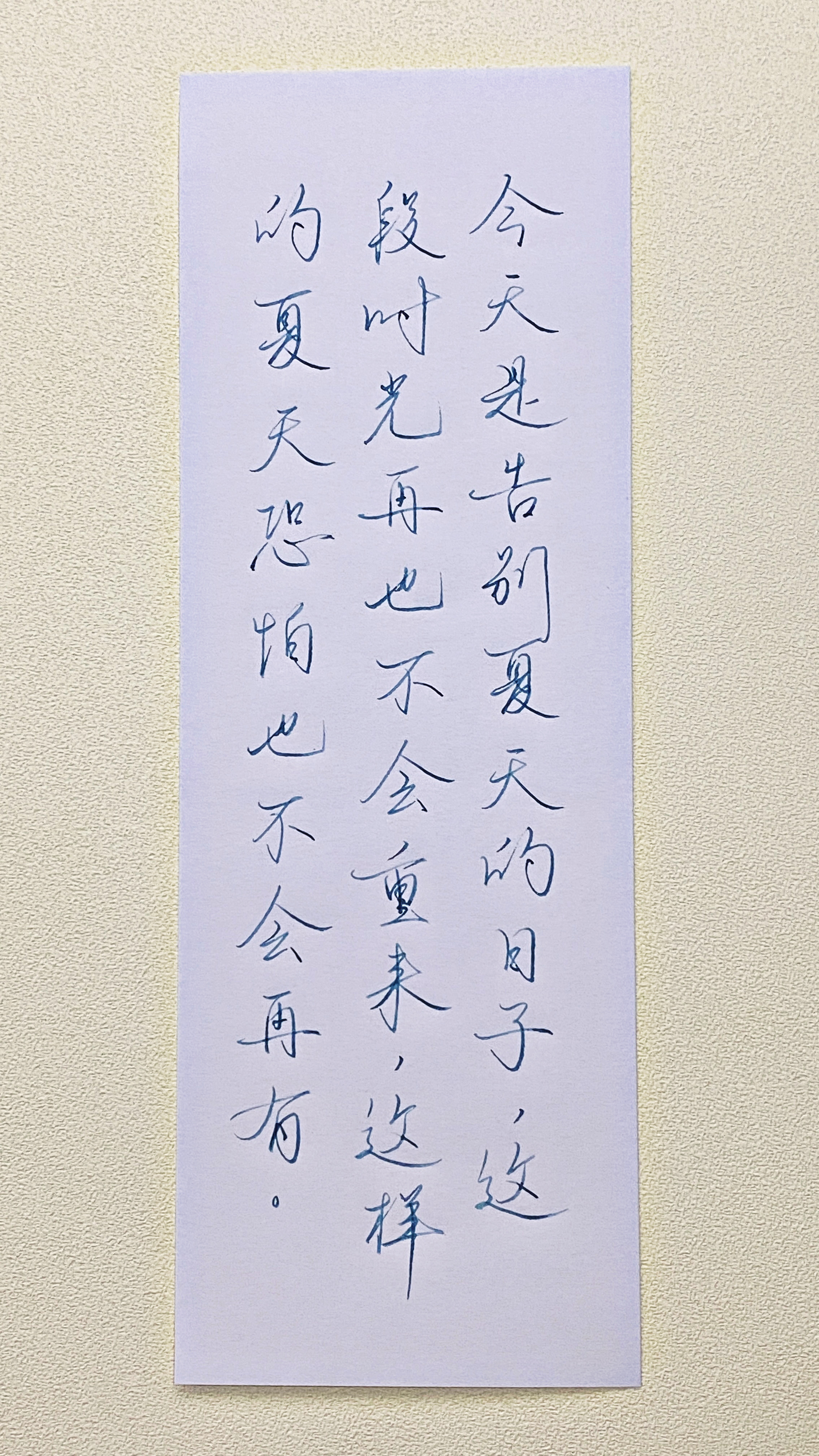 今日作业（2026.9.6）今天是告别夏天的日子，这段时光再也不会重来，这样的夏