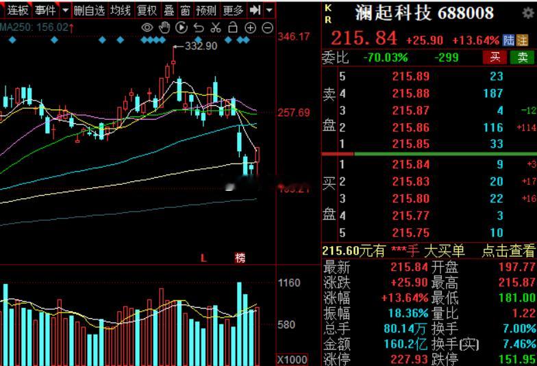 小澜你们还亏多少，报数澜起科技a股