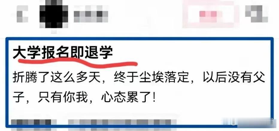 老父亲为儿子操碎了心，儿子却不领情，老父亲心灰意冷。
从报志愿，到拿到宿舍钥匙，