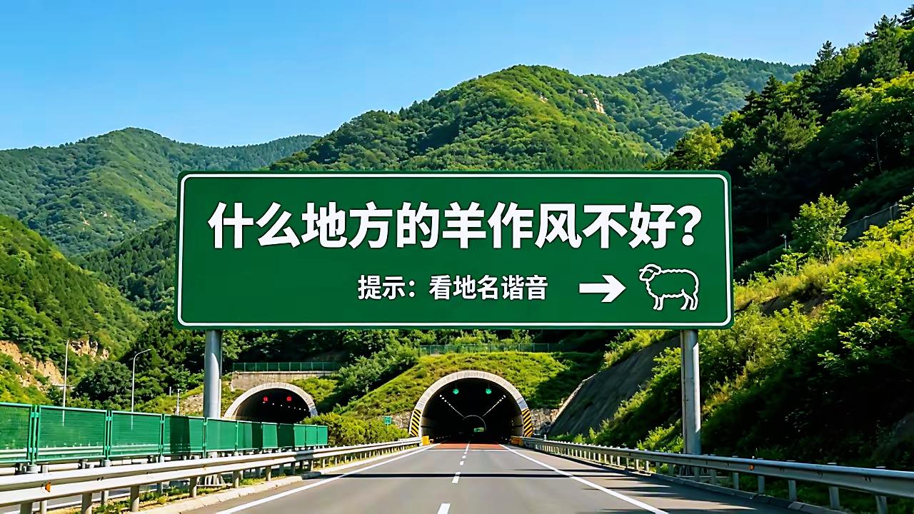 全网热议的路牌谜题！什么地方的羊作风不好？看懂谐音才明白

 脑筋急转弯