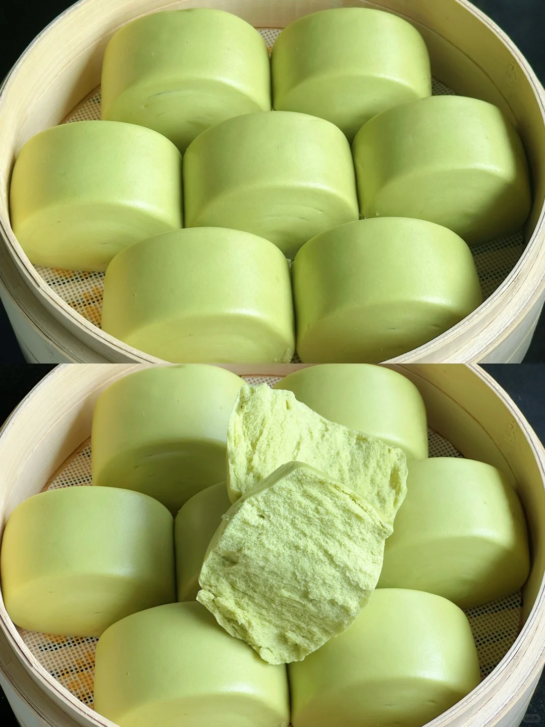 一抹清新绿最抚凡人心！超治愈～开心果馒头‼️