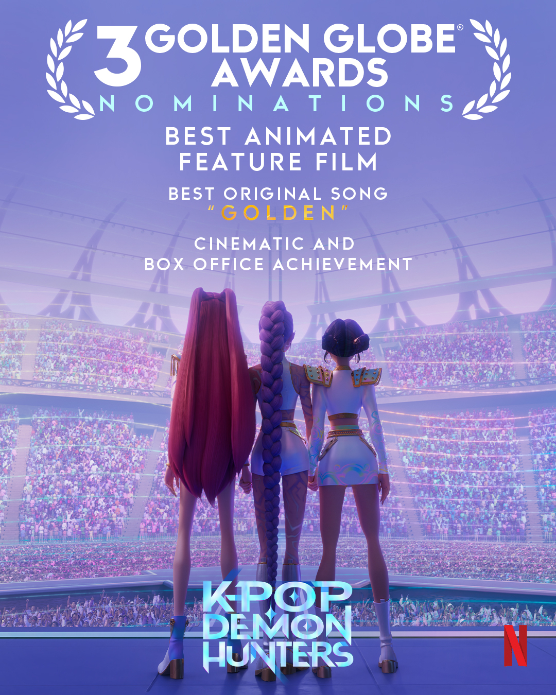 今年颁奖季截至目前最佳动长片的竞争中，Kpop猎魔女团狂拿12项大奖遥遥领先！疯