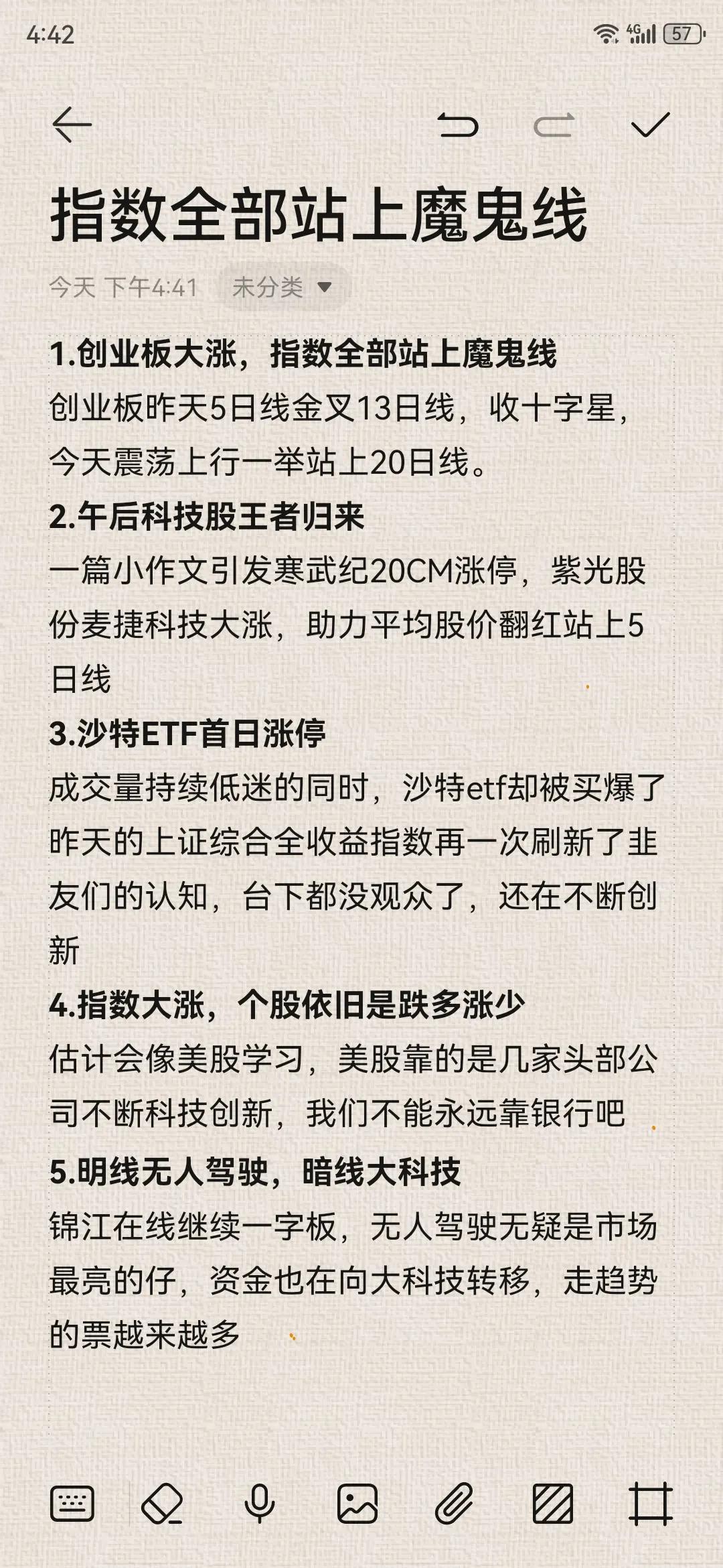 科技股王者归来助力
指数全部站上魔鬼线
大盘七连阴后的反弹周期
个别强势股新高有