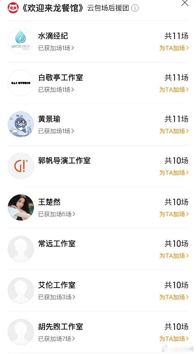 【众星包场支持龙餐馆】沈腾演艺圈人脉近日，沈腾主演的《欢迎来龙餐馆》热映中，网络