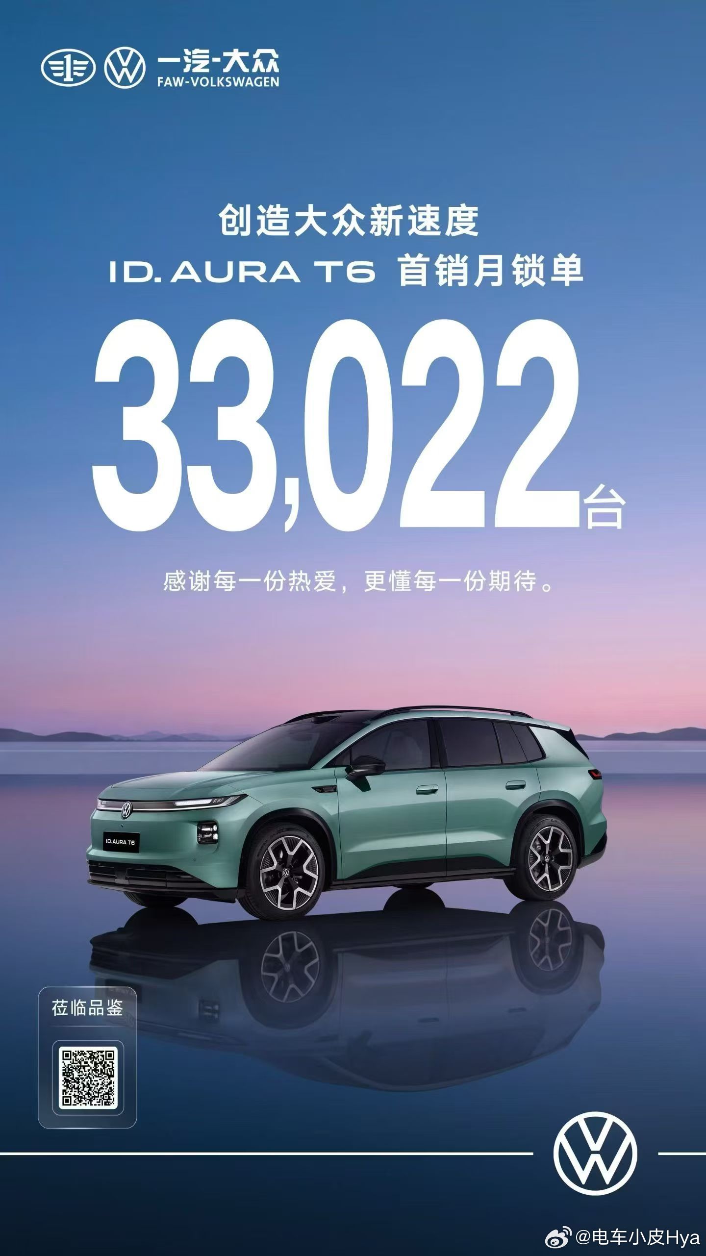 ID.ERA T6首销月锁单33022台！这个锁单量非常赞哦[doge]关键是！